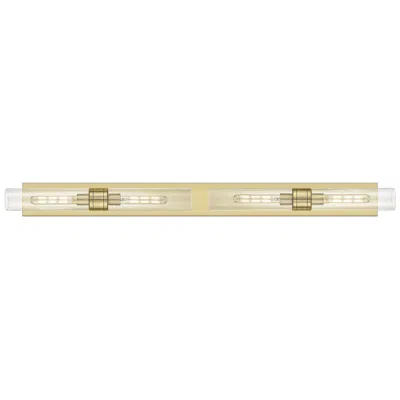 Innovations Lighting Ballston Boreas 4 Light 51" Bath Vanity Antique Brass Seedy Shade