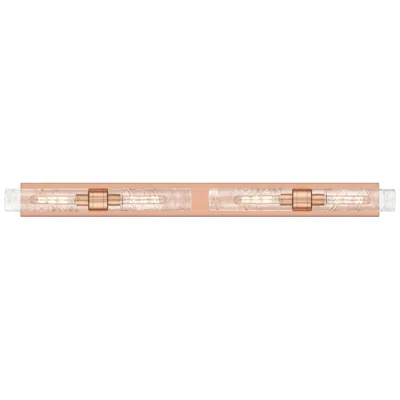 Innovations Lighting Ballston Boreas 4 Light 51" Bath Vanity Antique Copper Deco Swirl Shade