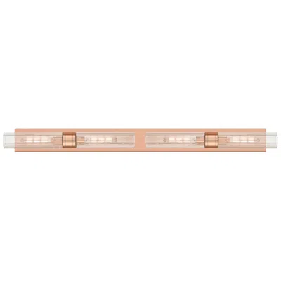 Innovations Lighting Ballston Boreas 4 Light 51" Bath Vanity Antique Copper Striped Clear S