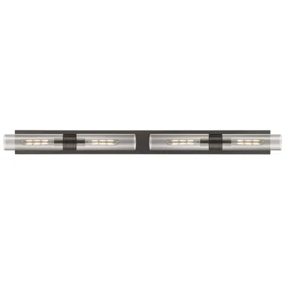 Innovations Lighting Ballston Boreas 4 Light 51" Bath Vanity Oil Rubbed Bronze Light Smoke Shade