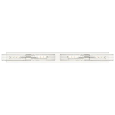 Innovations Lighting Ballston Boreas 4 Light 51" Bath Vanity Polished Nickel Seedy Shade