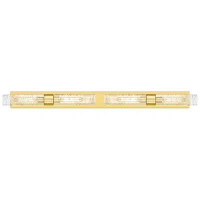 Innovations Lighting Ballston Boreas 4 Light 51" Bath Vanity Satin Gold Deco Swirl Shade
