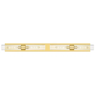 Innovations Lighting Ballston Boreas 4 Light 51" Bath Vanity Satin Gold Finish Clear Shade
