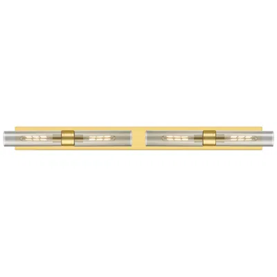 Innovations Lighting Ballston Boreas 4 Light 51" Bath Vanity Satin Gold Light Smoke Shade