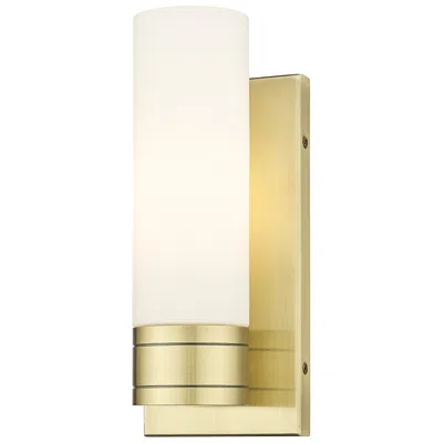 Innovations Lighting Ballston Boreas 5" Sconce Antique Brass Finish W/ 8"h White Shade