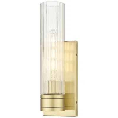 Innovations Lighting Ballston Boreas 5" Sconce Antique Brass W/ 11"h Striped Clear Shade