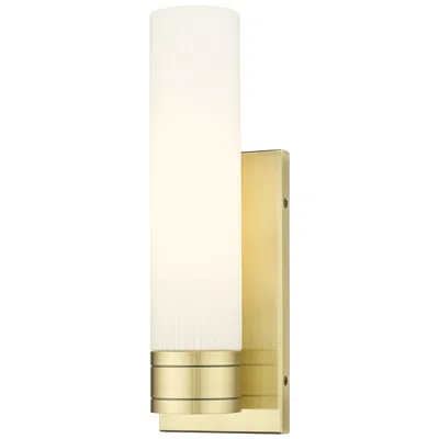 Innovations Lighting Ballston Boreas 5" Sconce Antique Brass W/ 11"h Striped White Shade