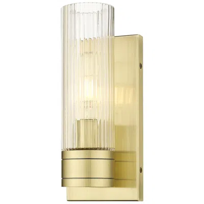 Innovations Lighting Ballston Boreas 5" Sconce Antique Brass W/ 8"h Striped Clear Shade