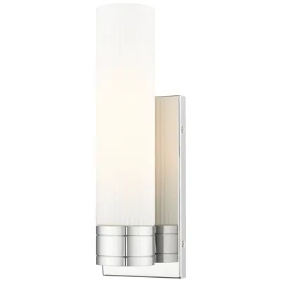 Innovations Lighting Ballston Boreas 5" Sconce Chrome W/ 11"h Striped White Shade