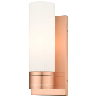 Innovations Lighting Ballston Boreas 5" Sconce Copper W/ 8"h Striped White Shade