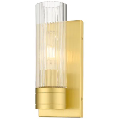 Innovations Lighting Ballston Boreas 5" Sconce Gold W/ 8"h Striped Clear Shade