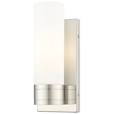 Innovations Lighting Ballston Boreas 5" Sconce Polished Nickel Finish W/ 8"h White Shade