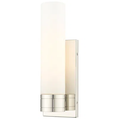 Innovations Lighting Ballston Boreas 5" Sconce Polished Nickel W/ 11"h White Shade