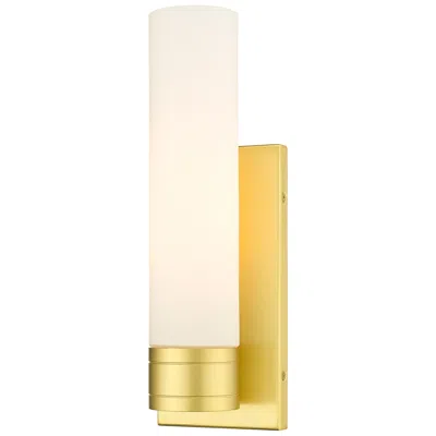 Innovations Lighting Ballston Boreas 5" Sconce Satin Gold Finish W/ 11"h White Shade