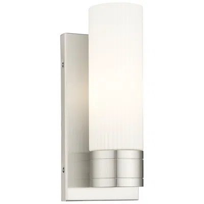 Innovations Lighting Ballston Boreas 5" Sconce Satin Nickel W/ 8"h Striped White Shade