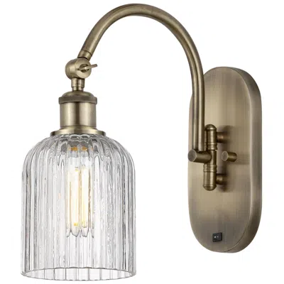 Innovations Lighting Ballston Bridal Veil 12.5"h Antique Brass Adjustable Sconce W/ Clear S