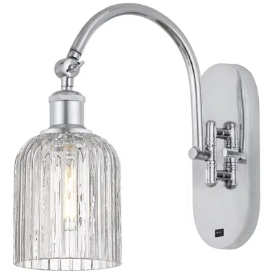 Innovations Lighting Ballston Bridal Veil 12.5"h Chrome Adjustable Sconce W/ Clear Shade