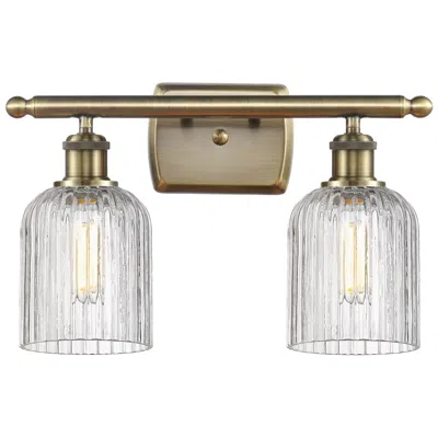 Innovations Lighting Ballston Bridal Veil 15"w 2 Light Antique Brass Bath Light W/ Clear Sh
