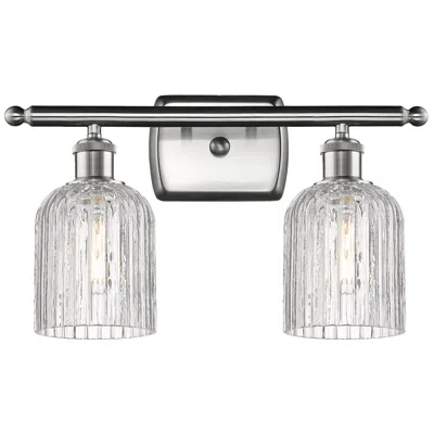 Innovations Lighting Ballston Bridal Veil 15"w 2 Light Satin Nickel Bath Light W/ Clear Sha