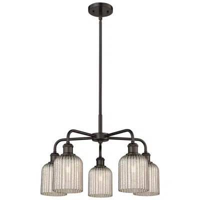 Innovations Lighting Ballston Bridal Veil 23" 5 Light Stem Hung Chandelier Bronze Mercury Shade