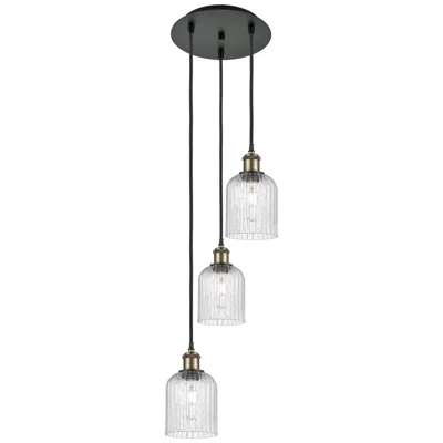 Innovations Lighting Ballston Bridal Veil 3 Light 12" Cord Hung Multi Pendant Black Brass Seedy
