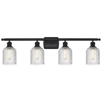Innovations Lighting Ballston Bridal Veil 35"w 4-light Black Bath Vanity Light W/ Clear Sha