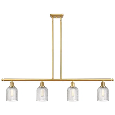 Innovations Lighting Ballston Bridal Veil 48"w 4-light Gold Stem Island Light W/ Clear Shad