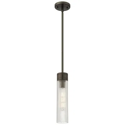 Innovations Lighting Ballston Bridal Veil 5" Cord Hung Mini Pendant Antique Brass Seedy