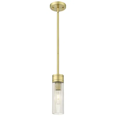 Innovations Lighting Ballston Bridal Veil 5" Cord Hung Mini Pendant Antique Copper Light Smoke