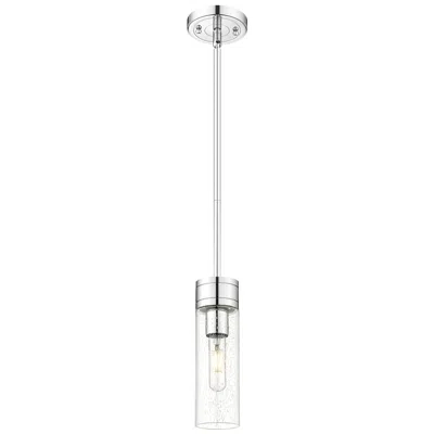 Innovations Lighting Ballston Bridal Veil 5" Cord Hung Mini Pendant Black Brass Light Smoke
