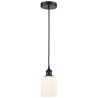 Innovations Lighting Ballston Bridal Veil 5" Cord Hung Mini Pendant Brushed Brass Princess Blue