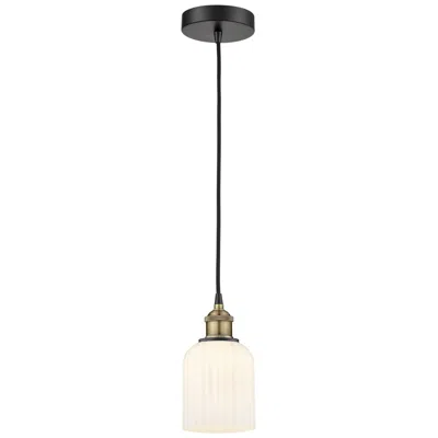 Innovations Lighting Ballston Bridal Veil 5" Cord Hung Mini Pendant Polished Chrome Gloss White