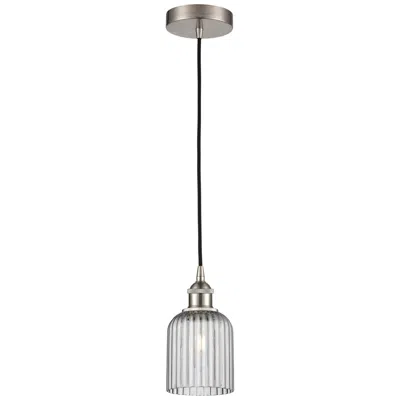 Innovations Lighting Ballston Bridal Veil 5" Cord Hung Mini Pendant Satin Gold Mercury In Gray