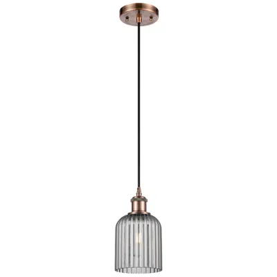 Innovations Lighting Ballston Bridal Veil 5" Cord Hung Mini Pendant Satin Gold Princess Blue In Black