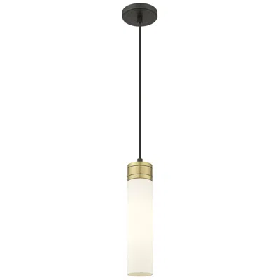 Innovations Lighting Ballston Bridal Veil 5" Cord Hung Mini Pendant Satin Nickel Gloss White