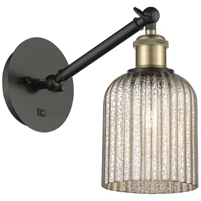 Innovations Lighting Ballston Bridal Veil 5" Sconce Arm Adjusts Up & Down Black Brass Mercury
