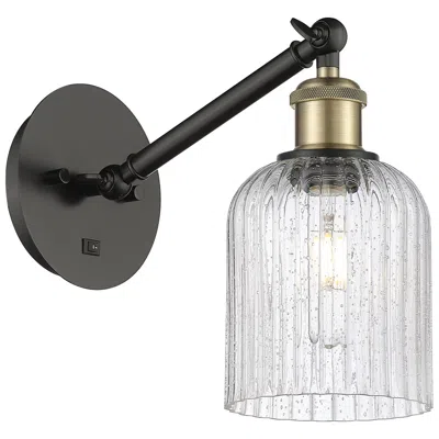Innovations Lighting Ballston Bridal Veil 5" Sconce Arm Adjusts Up & Down Black Brass Seedy