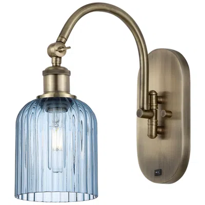 Innovations Lighting Ballston Bridal Veil 5" Sconce Arm Swivels Side To Side Antique Brass Blue