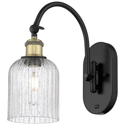 Innovations Lighting Ballston Bridal Veil 5" Sconce Arm Swivels Side To Side Black Brass Seedy