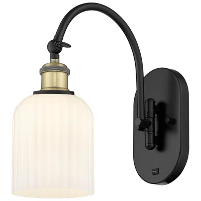 Innovations Lighting Ballston Bridal Veil 5" Sconce Arm Swivels Side To Side Black Brass White