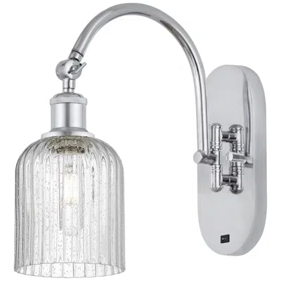 Innovations Lighting Ballston Bridal Veil 5" Sconce Arm Swivels Side To Side Chrome Seedy Shade