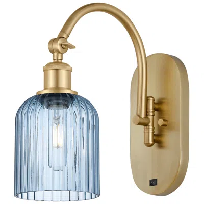 Innovations Lighting Ballston Bridal Veil 5" Sconce Arm Swivels Side To Side Gold Blue Shad