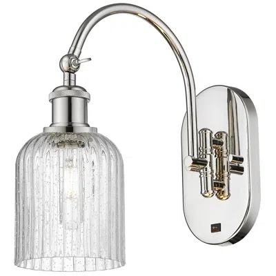 Innovations Lighting Ballston Bridal Veil 5" Sconce Arm Swivels To Side Polished Nickel Seedy