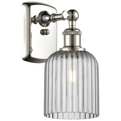 Innovations Lighting Ballston Bridal Veil 5" Sconce Polished Nickel Finish Light Smoke Shade