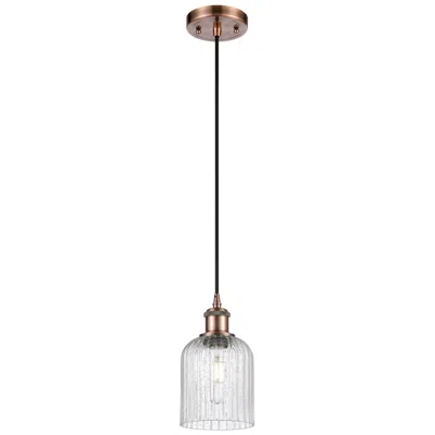 Innovations Lighting Ballston Bridal Veil 5" Stem Hung Mini Pendant Black Brass Gloss White