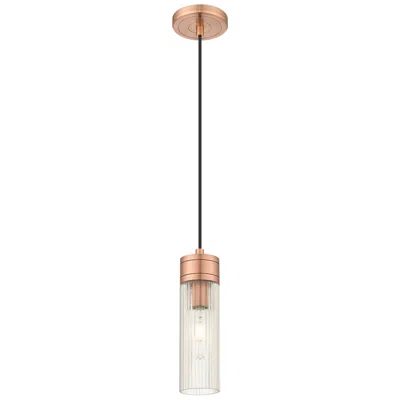 Innovations Lighting Ballston Bridal Veil 5" Stem Hung Mini Pendant Brushed Brass Light Smoke