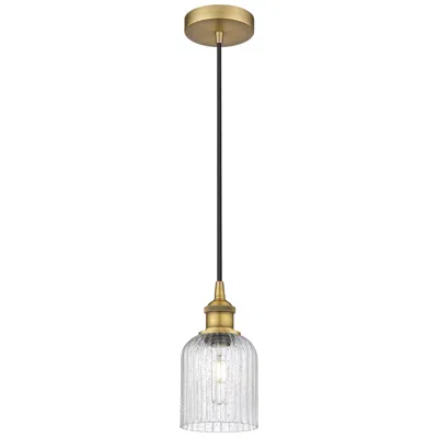 Innovations Lighting Ballston Bridal Veil 5" Stem Hung Mini Pendant Satin Gold Gloss White