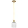 Innovations Lighting Ballston Bridal Veil 5" Stem Hung Mini Pendant Satin Gold Seedy In Gold