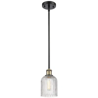 Innovations Lighting Ballston Bridal Veil 5"w Black Brass Stemmed Mini Pendant W/ Clear Sha