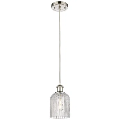 Innovations Lighting Ballston Bridal Veil 5"w Polished Nickel Corded Mini Pendant W/ Clear